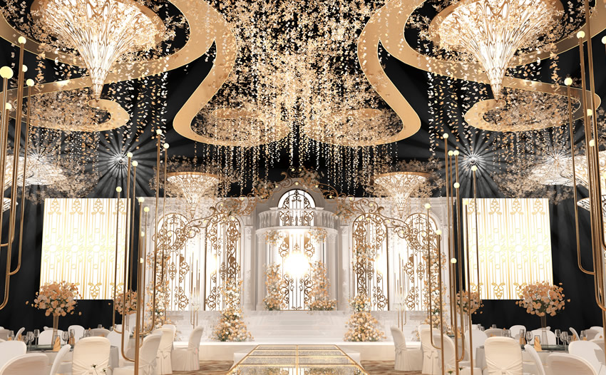 哈密花木兰喜事汇金色大厅效果展示